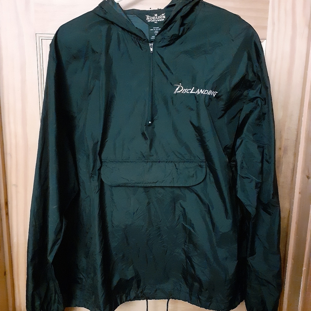 Disc Golf DiscLanding Nylon Pullover Windbreaker Jacket with Hood XL